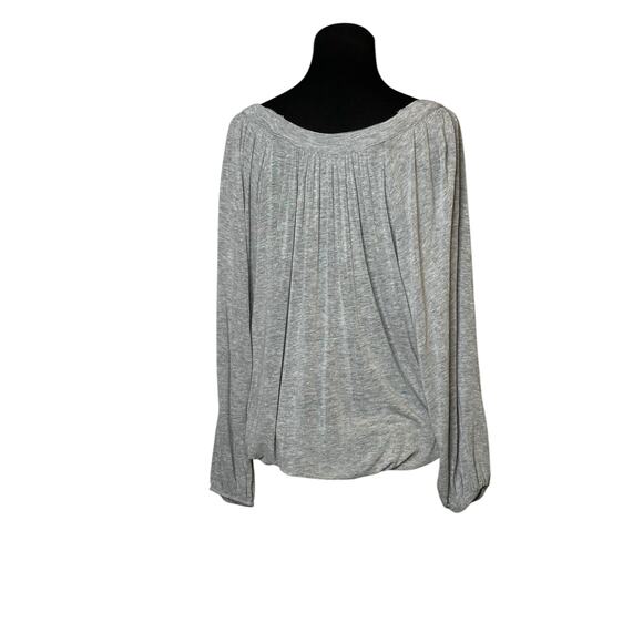 Free People gray pleated long sleeves t shirt blouse size XS - Picture 8 of 12